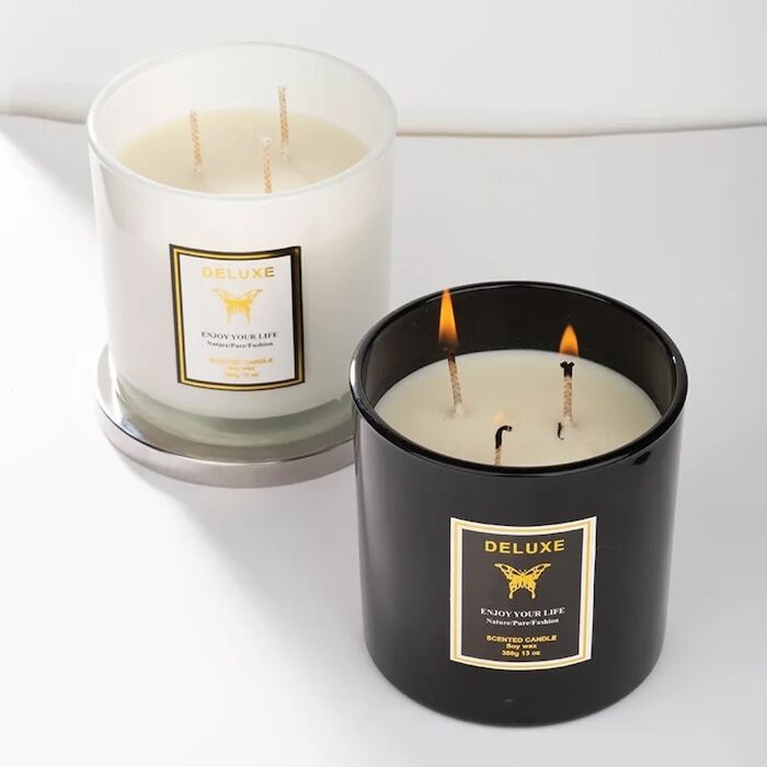 Deluxe Enjoy Your Life Scented Candle 380g White