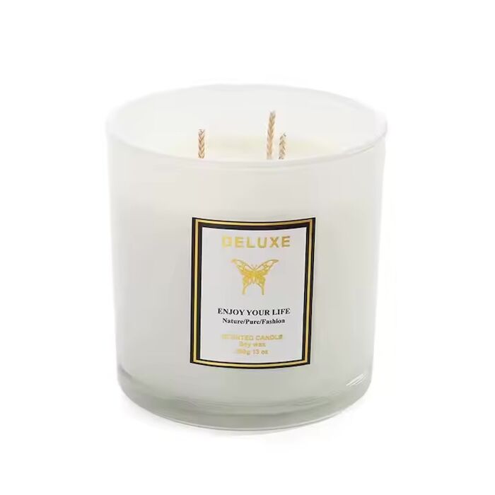 Deluxe Enjoy Your Life Scented Candle 380g White