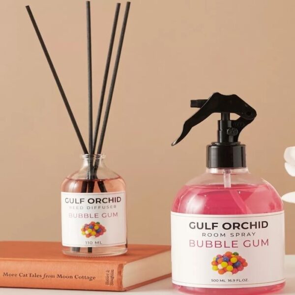 Gulf Orchid Scented Reed Diffuser Bubble Gum 110ml - Image 4