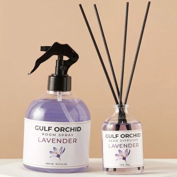 Gulf Orchid Scented Reed Diffuser Lavender 110ml - Image 3