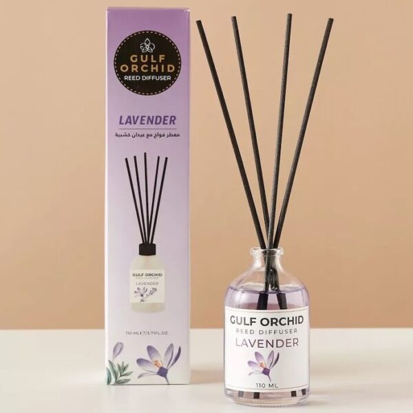 Gulf Orchid Scented Reed Diffuser Lavender 110ml - Image 2