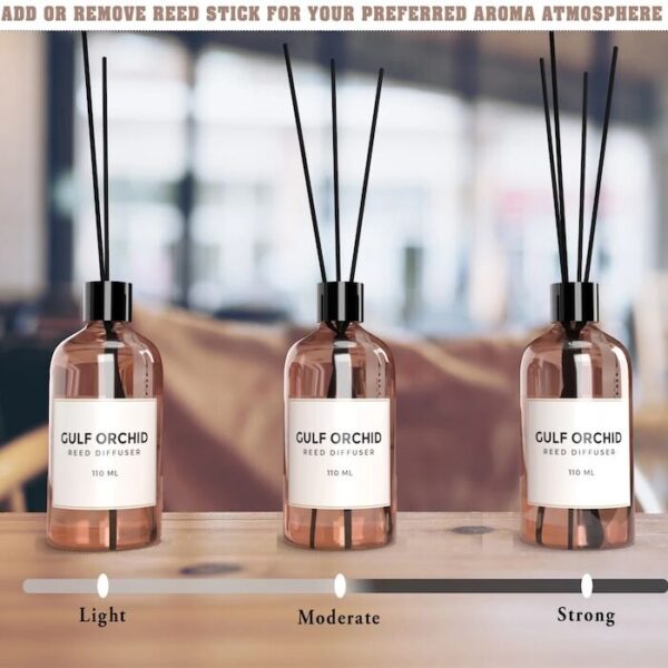 Gulf Orchid Scented Reed Diffuser Caramel 110ml - Image 4