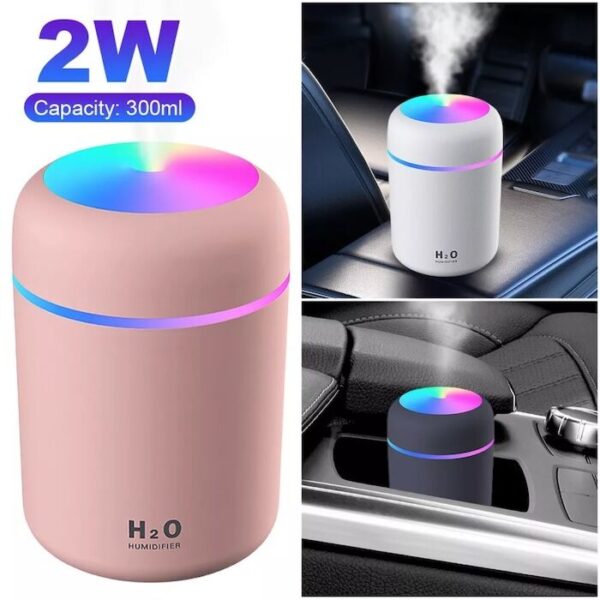 H2O Electric Air Diffuser Aroma Oil Humidifier LED Light Up Home Relax Defuser 300ml - Image 2