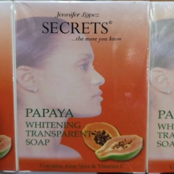 Jenniffer Lopez Secrets Papaya Whitening Transparent Soap 6 Pieces