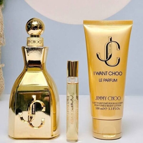 Jimmy Choo I want Choo Parfum 100ml 3 Piece Gift Set - Image 2