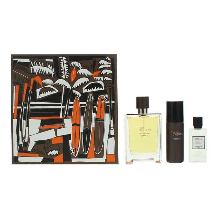 Terre D'Hermes Eau Intense Vetiver EDP 100ml 3-Piece Gift set